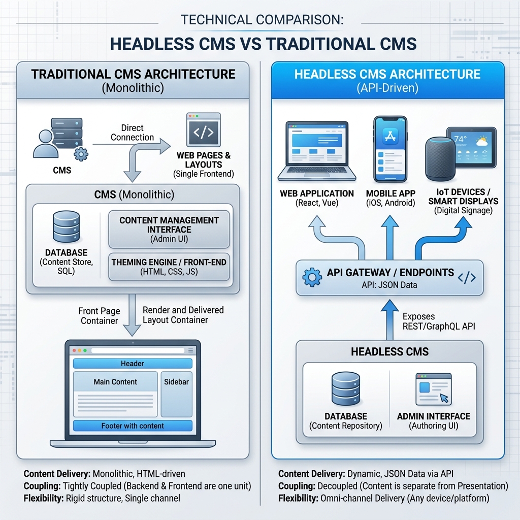 Headless CMS vs Traditional CMS